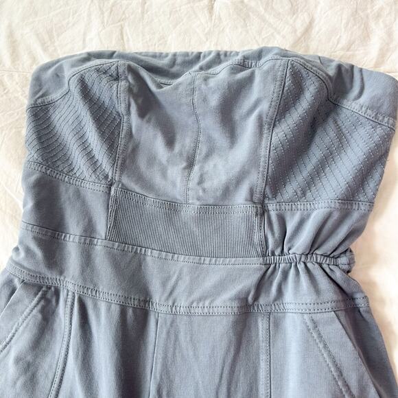 Anthropologie Daily Practice Strapless Wide-Leg Jumpsuit Blue Size Small - Picture 6 of 10